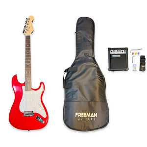 Pack de guitarra eléctrica Freeman Rockstarter Rojo