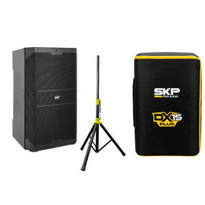 Parlante activo 15 pulgadas con funda y atril SKP DX15 PLUS