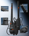Guitarra para viaje Donner Hush X Live Negra - Imagen 9