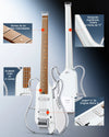 Guitarra para viaje Donner Hush X Live Blanca - Imagen 3