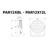 Par led 12W RGBWAU Event Lighting PAR12X12L - Imagen 8