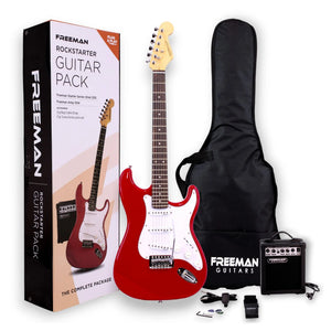 Pack de guitarra eléctrica Freeman Rockstarter Roja