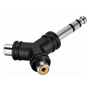 Adaptador de 2 RCA Hembra a Salida Plug Macho 6.3 mm Accuracy Pro Audio ADT121