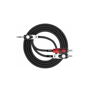 Cable Mini Plug Stereo a 2 RCA 2 Metros Kirlin LGY364L2MBK