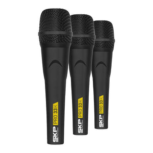 Set de 3 micrófonos dinámicos SKP Pro 33K