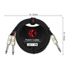 Cable Plug TRS a 2 Plug Mono Kirlin Y336PR-2M - Imagen 3