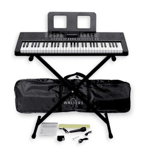 Pack teclado 61 teclas con atril y funda Walters BD-683D