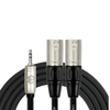 Cable mini plug a 2 XLR Macho 2mt Kirlin Y370PBL-2M-BK - Imagen 5