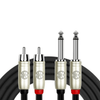 Cable 2 RCA a 2 Plug mono 2mt Kirlin AP403PR-3M-BK - Imagen 2